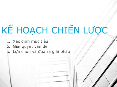 Lập các kế hoạch chiến lược